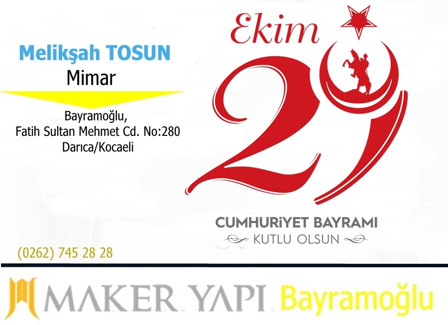 Melikşah Tosun Cumhuriyet Bayramını Kutladı