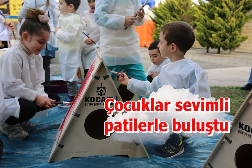 Çocuklar sevimli patilerle buluştu