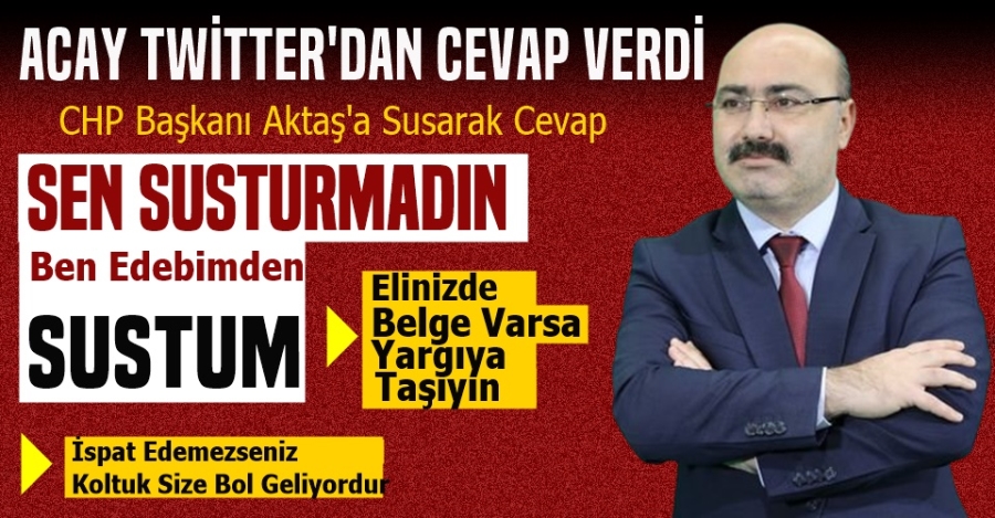 Afuk Acay Sessiz Kalmadı