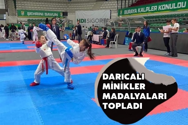 Darıcalı minikler madalyaları topladı