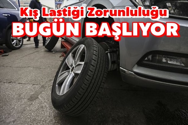Kış Lastiği Zorunluluğu Bugün Başlıyor