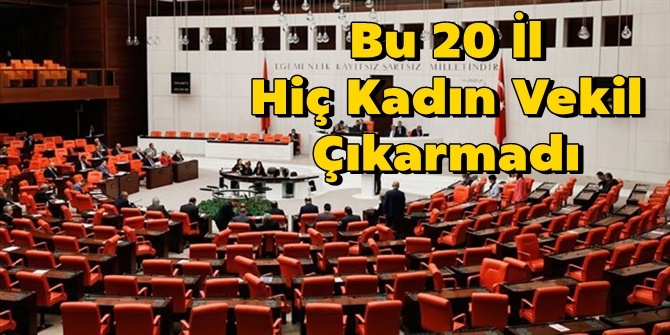20 il hiç kadın milletvekili çıkarmadı