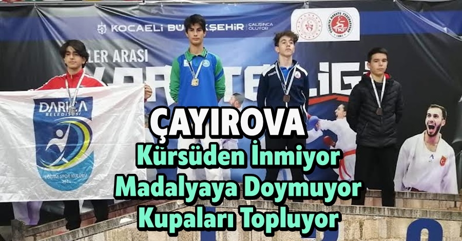 Çayırova Belediyesi kupa ve madalyaya doymuyor