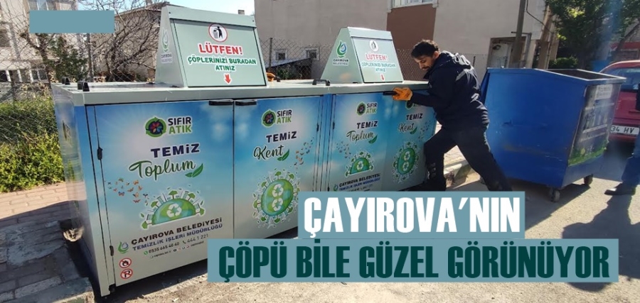  Caddelere koruganlı çöp konteynerleri