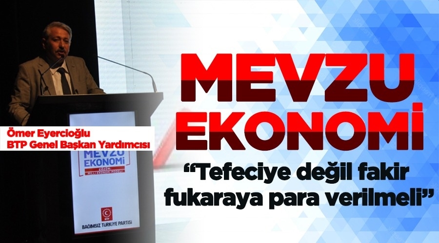 Tefecilere değil fakir fukaraya para verilmeli”