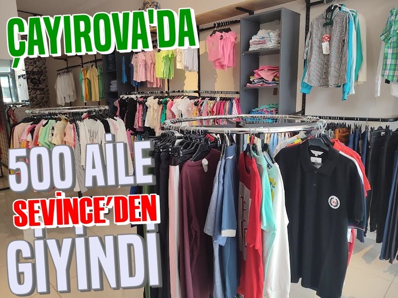 İhtiyaç sahibi 500 aile sevince mağazasından giyindi