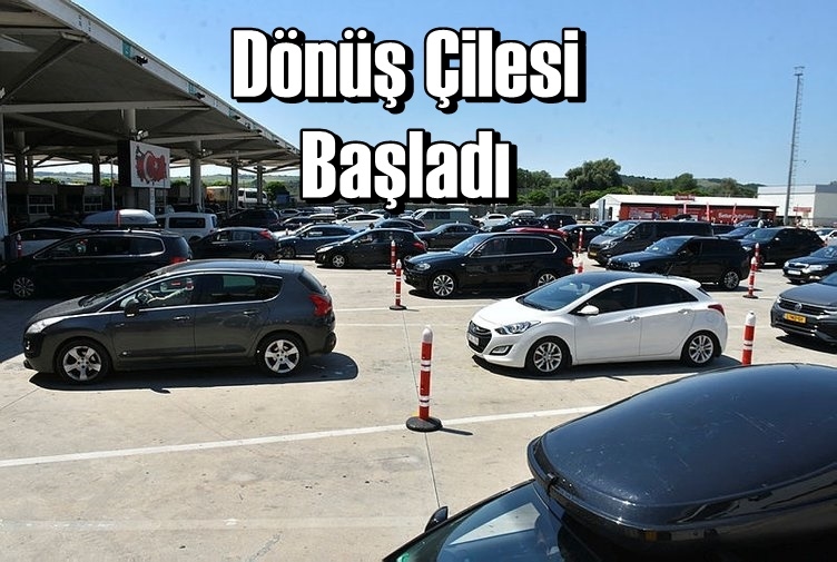 Tatilcilerin dönüş yolculuğu başladı...Uzun araç kuyrukları oluştu