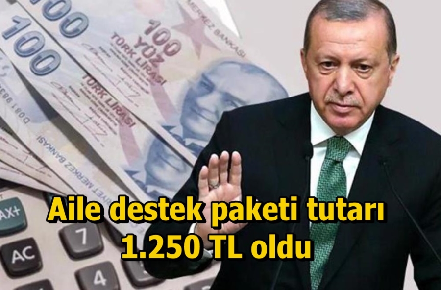 Aile destek paketi tutarı 1.250 TL oldu
