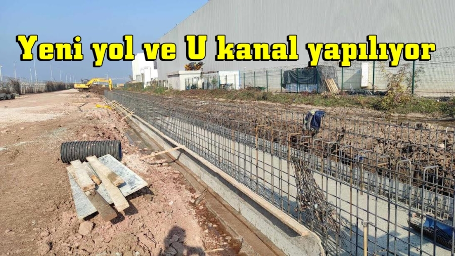 Yeni yol ve U kanal yapılıyor