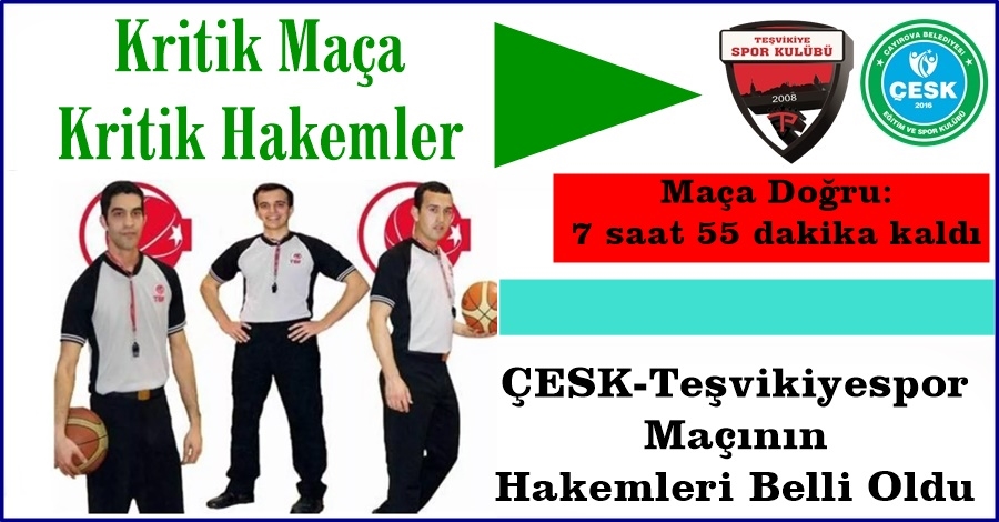 ÇESK Maçının Hakemleri Belli Oldu