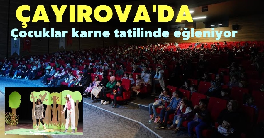 Çocuklar karne tatilinde eğleniyor