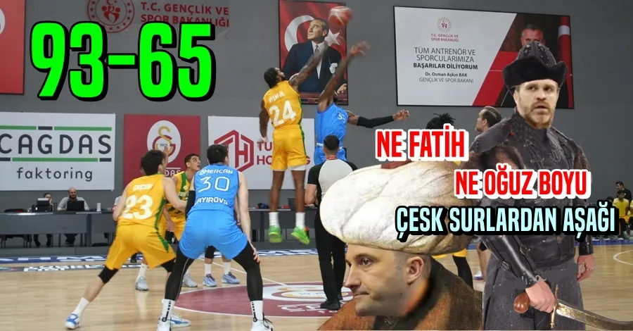 ÇESK Surlardan Aşağı Yuvarlandı....93-65