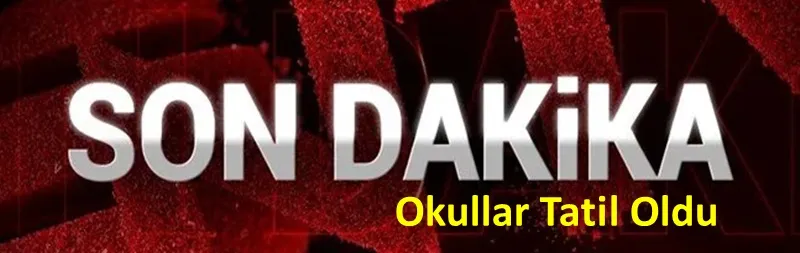 Son Dakika...Okullar Tatil Oldu
