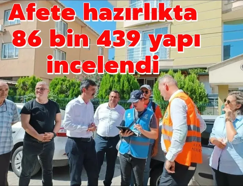 Afete hazırlıkta 86 bin 439 yapı incelendi