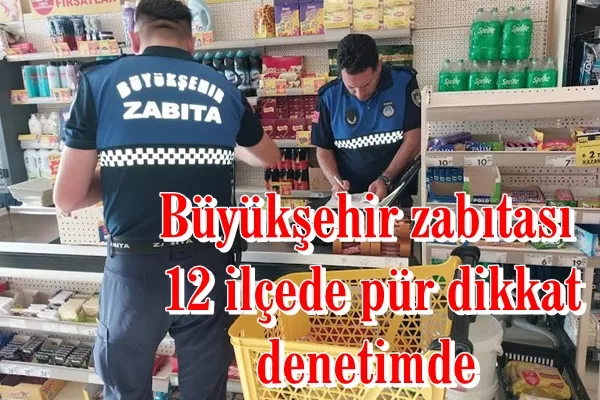 Büyükşehir zabıtası 12 ilçede pür dikkat denetimde