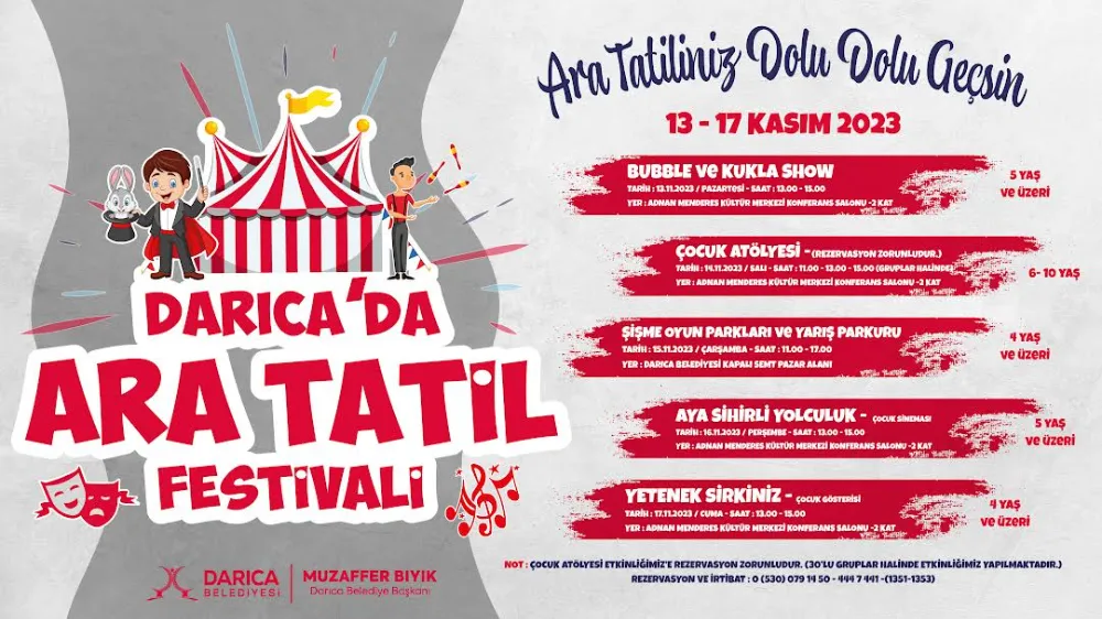 Darıcalı çocuklar ara tatilde doyasıya eğlenecek