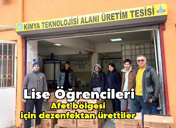 Afet bölgesi için dezenfektan ürettiler