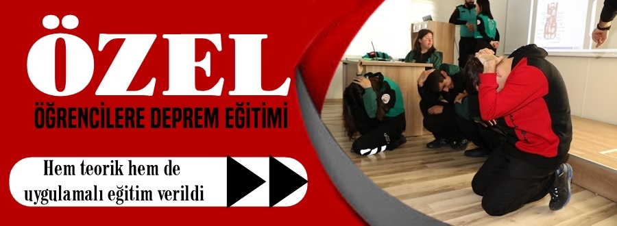 Özel öğrencilere deprem eğitimi