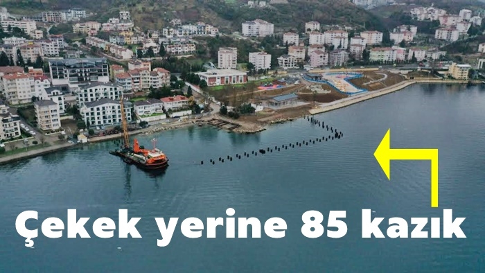 Çekek yerine 85 kazık