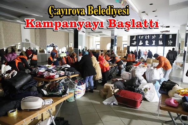 Çayırova’da deprem bölgesi için yardım kampanyası
