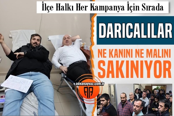 Darıcalılar depremzedeler için kan verdi