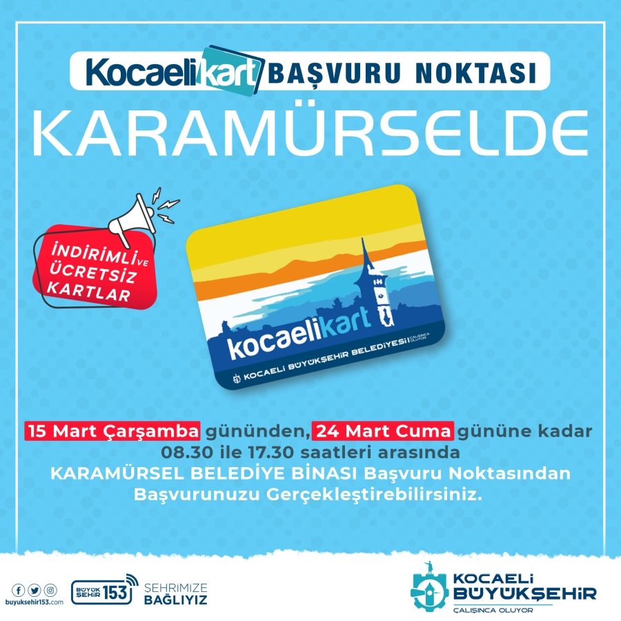 Karamürsel’e geçici seyahat kart ofisi açılıyor   