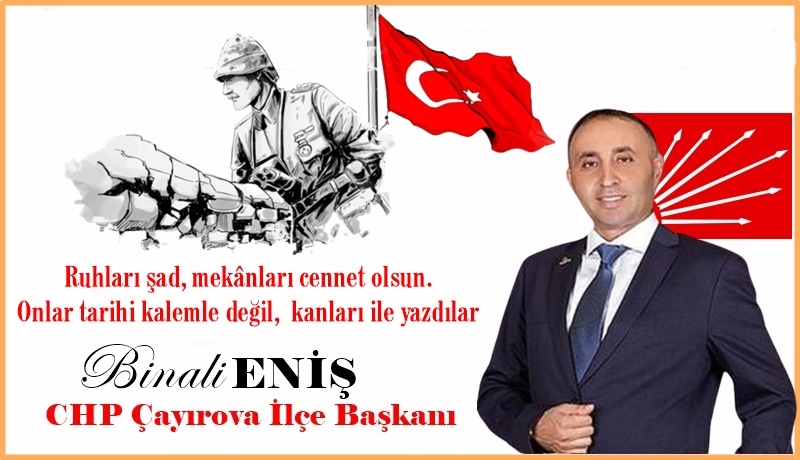 Eniş: Onlar tarihi kalemle değil,  kanları ile yazdıla