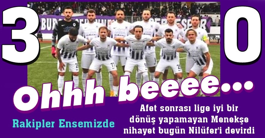 Menekşe Hayata Döndü 3-0