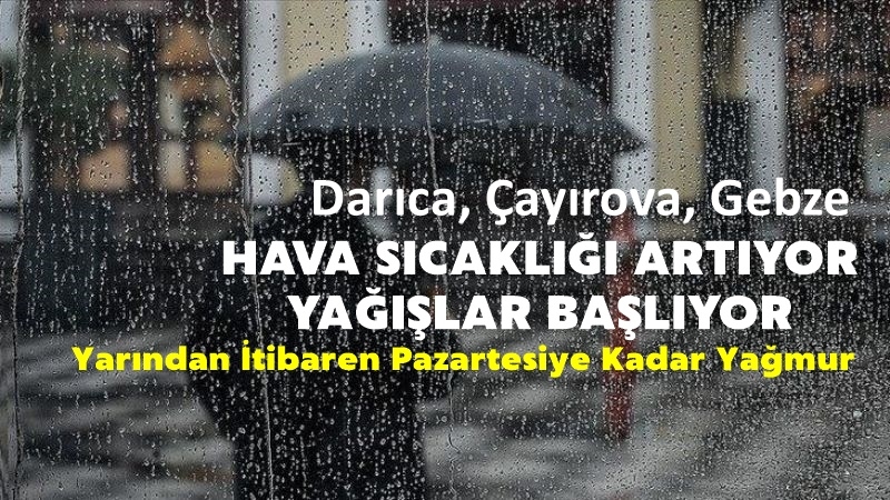 Yarından itibaren Bölgemiz Yağmur Etkisinde
