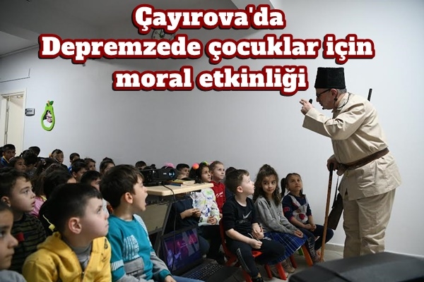 Depremzede çocuklar için moral etkinliği