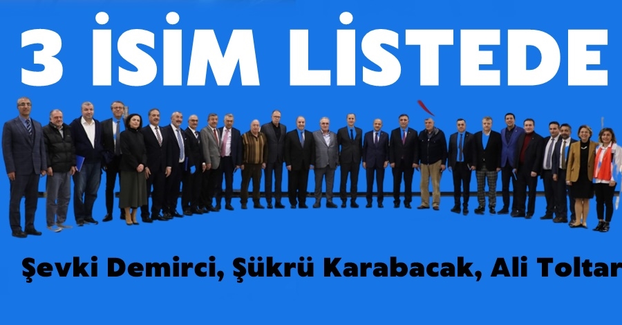 3 İsim Listede