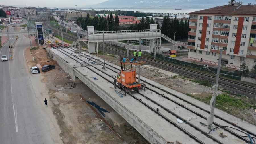 Kuruçeşme tramvayda ray imalatı tamamlandı