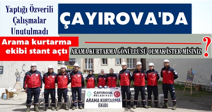 Arama kurtarma ekibi stant açtı