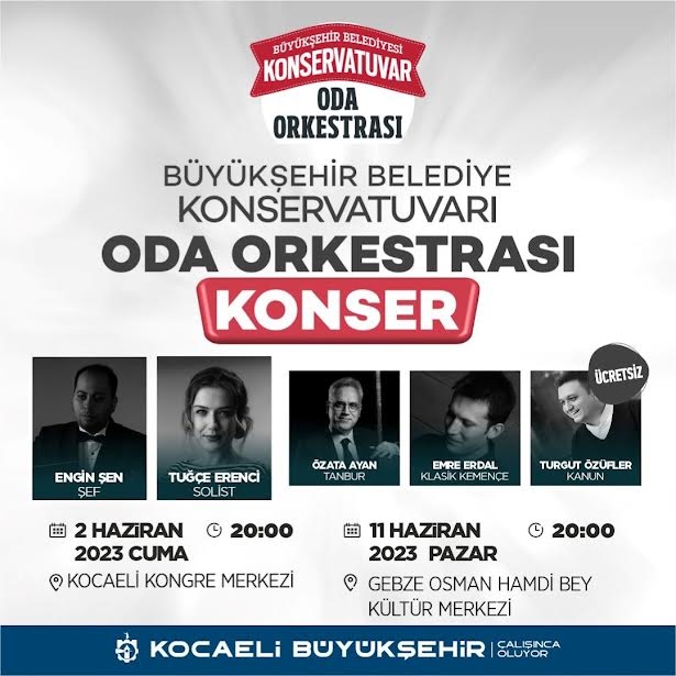 Büyükşehir Oda Orkestrası sanatseverlerle buluşacak