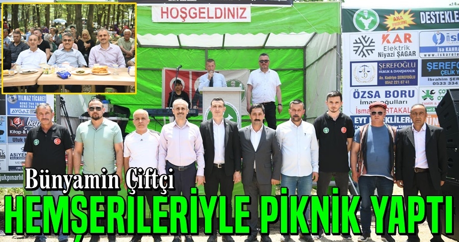 Çiftçi Hemşerileriyle Piknik Yaptı