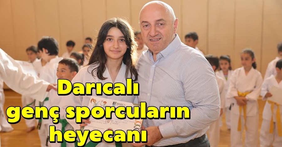 Darıcalı genç sporcuların kuşak terfi heyecanı