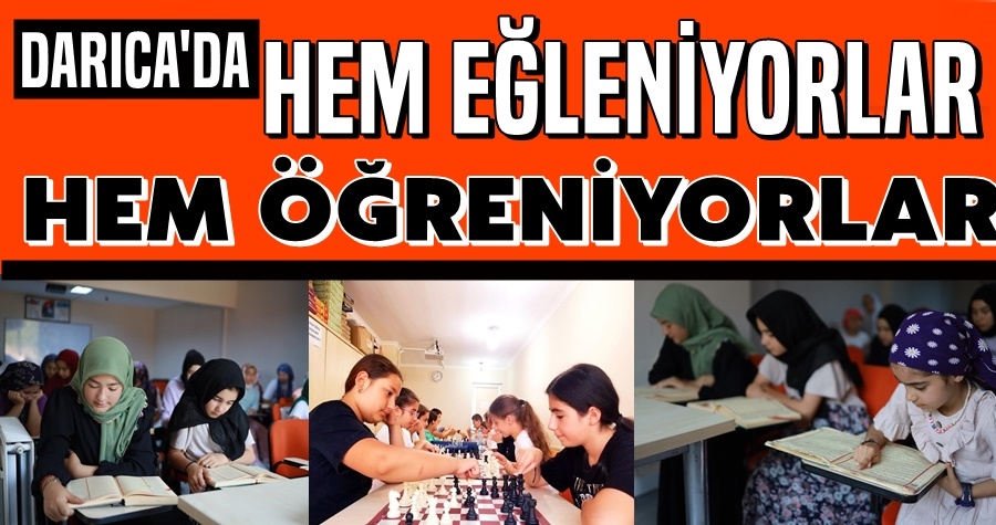 Darıcalılar yaz tatilini hem eğlenerek hem de öğrenerek geçiriyor