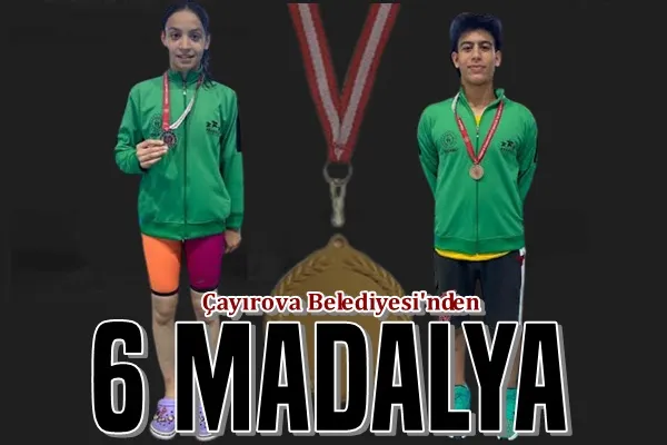 Çayırova Belediyesi sporcuları yüzmede 6 madalya aldı