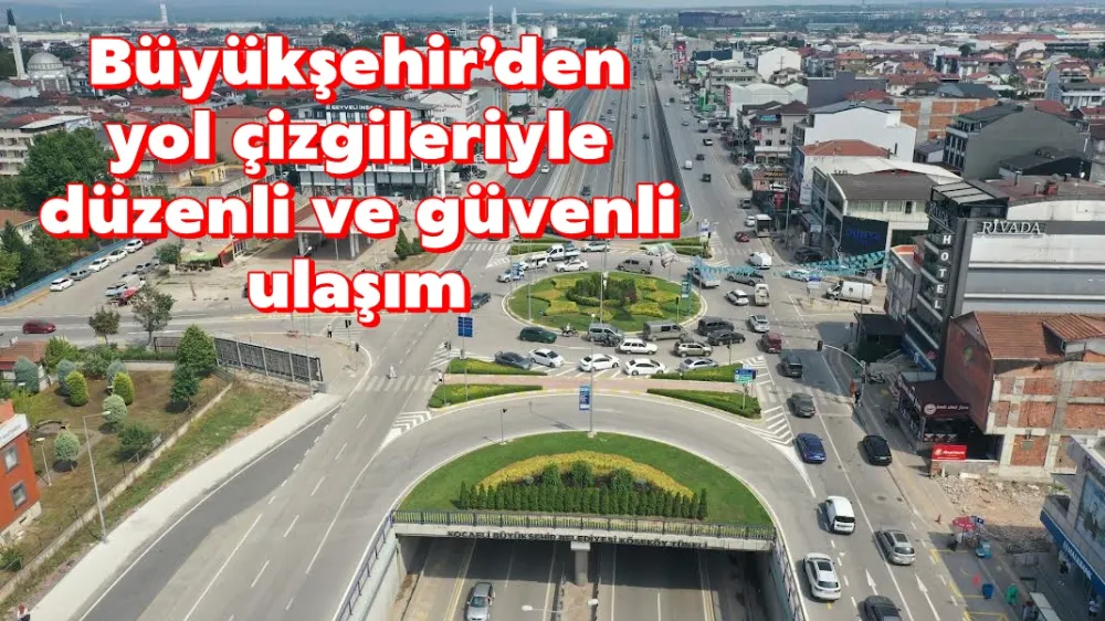 Büyükşehir’den yol çizgileriyle düzenli ve güvenli ulaşım