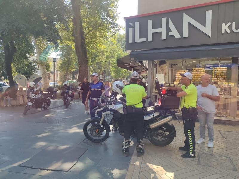 Zabıta ve Emniyetten motosiklet denetimi