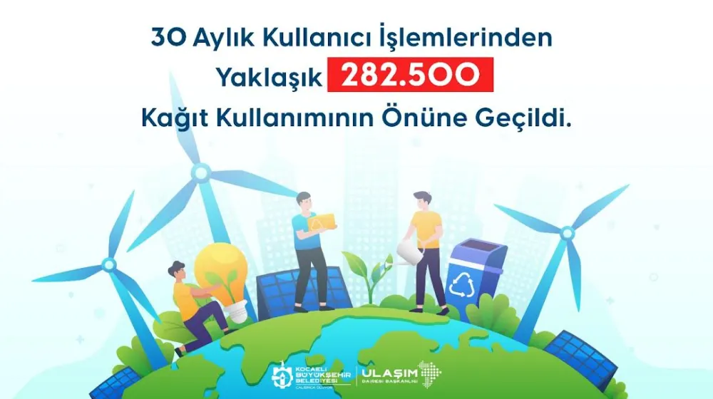 URBAS, 282 bin 500 kâğıt tasarrufu sağladı