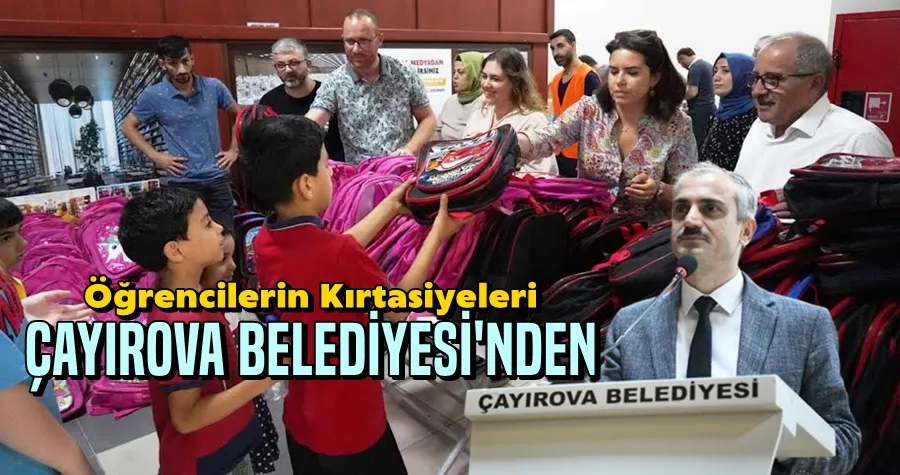 Çayırova Belediyesi’nden kırtasiye yardımı
