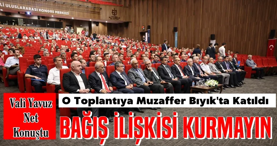 Vali Yavuz: Bağış İlişkisi Kurmayın