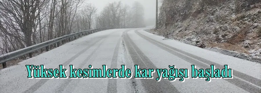 Yüksek kesimlerde kar yağışı başladı