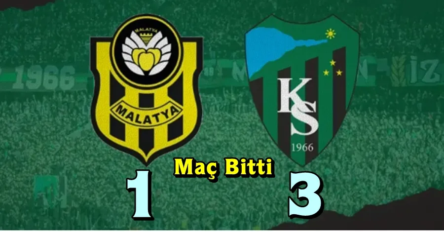 Yeni Malatya 1-3 Kocaelispor.... Maç Bitti