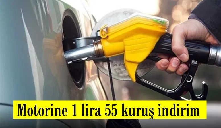 Motorine 1 lira 55 kuruş indirim  