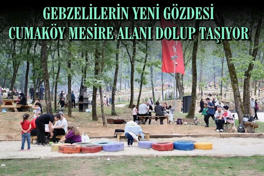 GEBZELİLERİN YENİ GÖZDESİ CUMAKÖY MESİRE ALANI DOLUP TAŞIYOR
