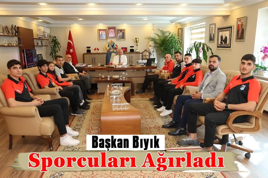  Bıyık, başarılı sporcuları ağırladı