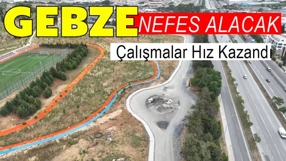 Gebze Millet Bahçesi iç yollarında yoğun çalışma