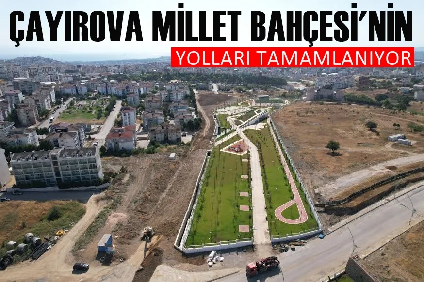 Çayırova Millet Bahçesi’nin çevre yolları asfaltlanıyor